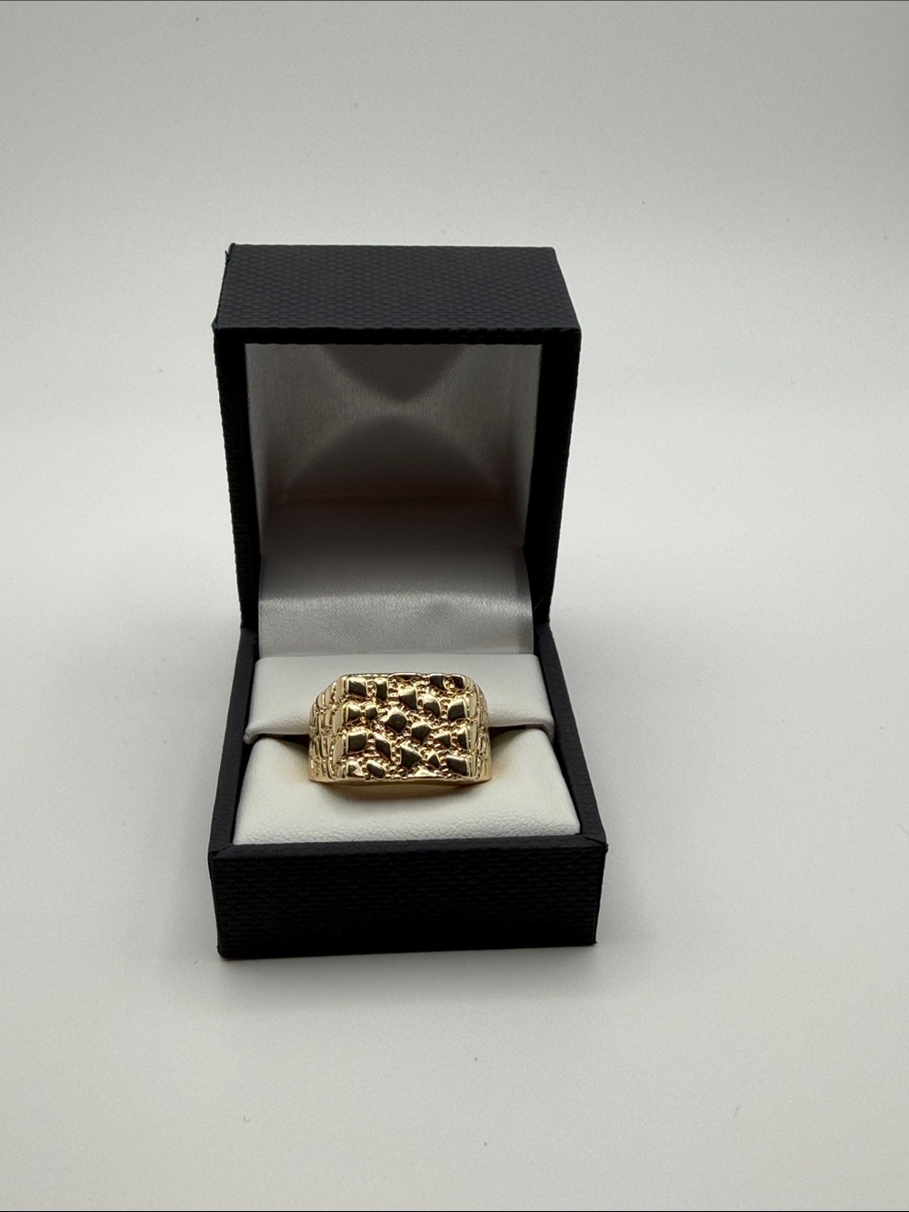Men’s Oro Laminado Gold Filled Napoleon Royal Nugget Ring Size 10